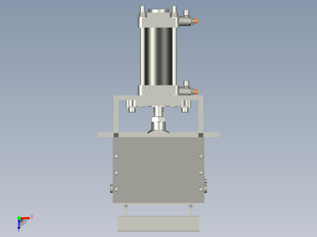 组合作用气动制动器V2.0与垂直气动气缸d65mm