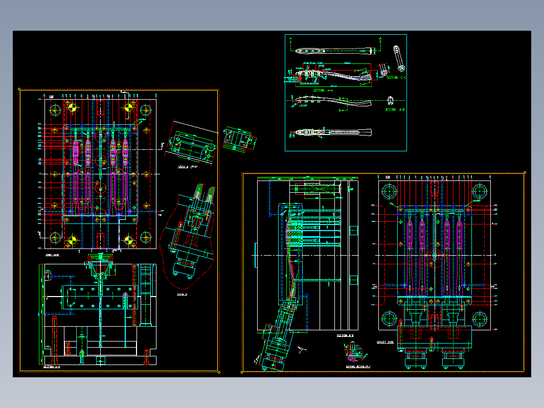 模具结构图—084斜油缸