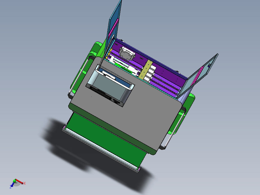 RFID工具车三维SW2021带参