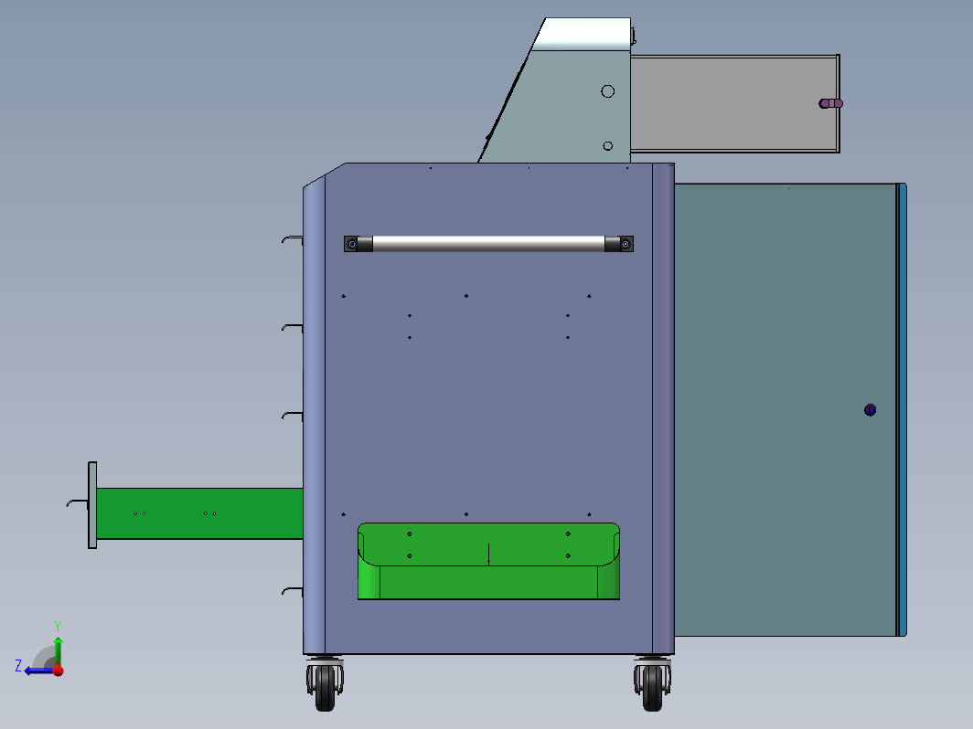 RFID工具车三维SW2021带参