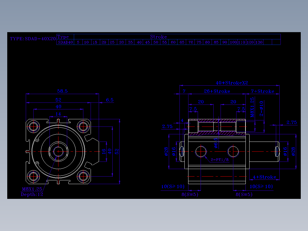 SDA气缸 83-SDAD-40-BZN