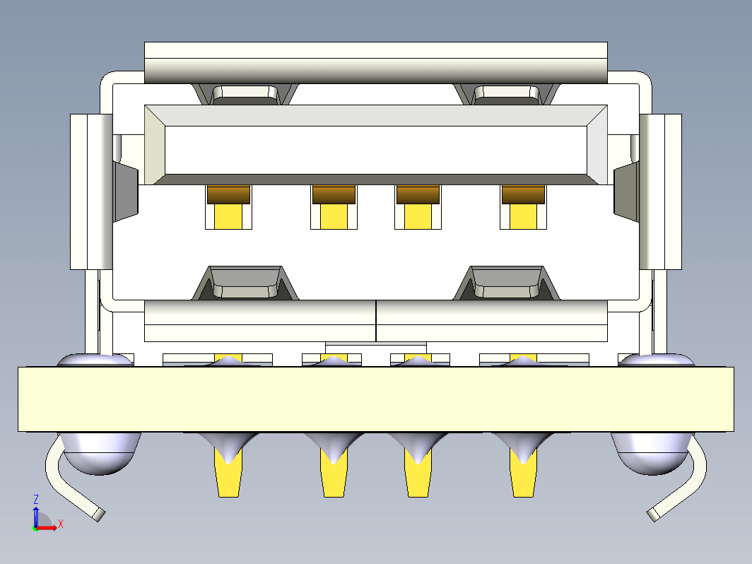 USB 2.0 A 母头转 DIP 2,54mm PCB 适配器板