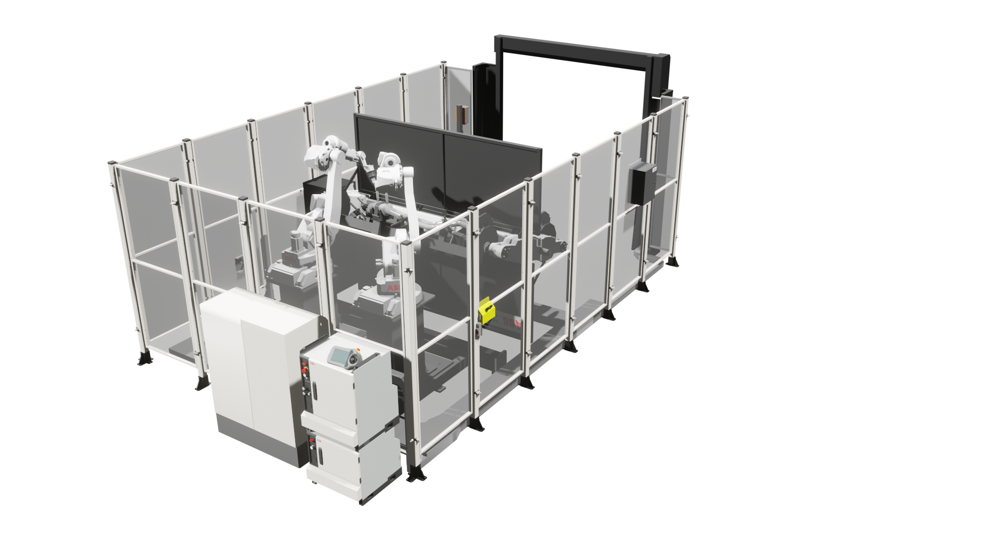 工业-全过程3D模拟运动焊接桁架机器人abb