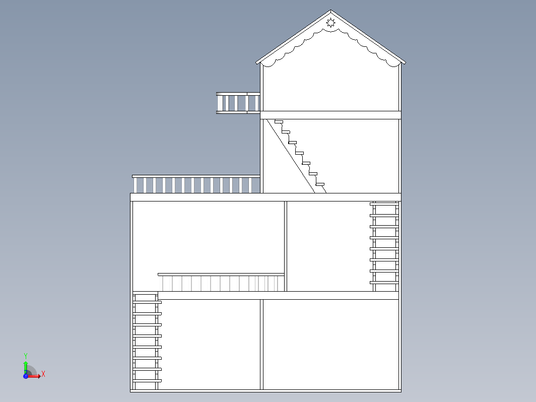 Wood Dollhouse木制玩具屋