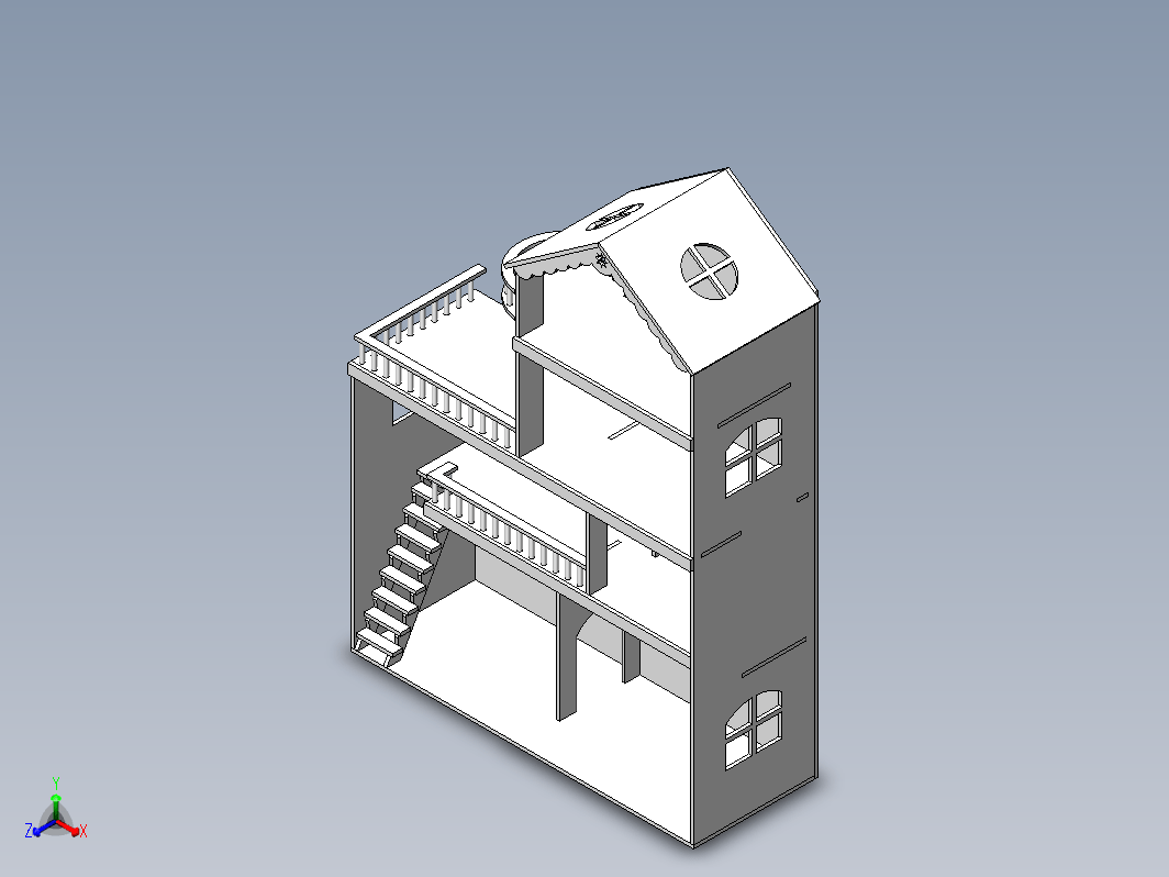 Wood Dollhouse木制玩具屋