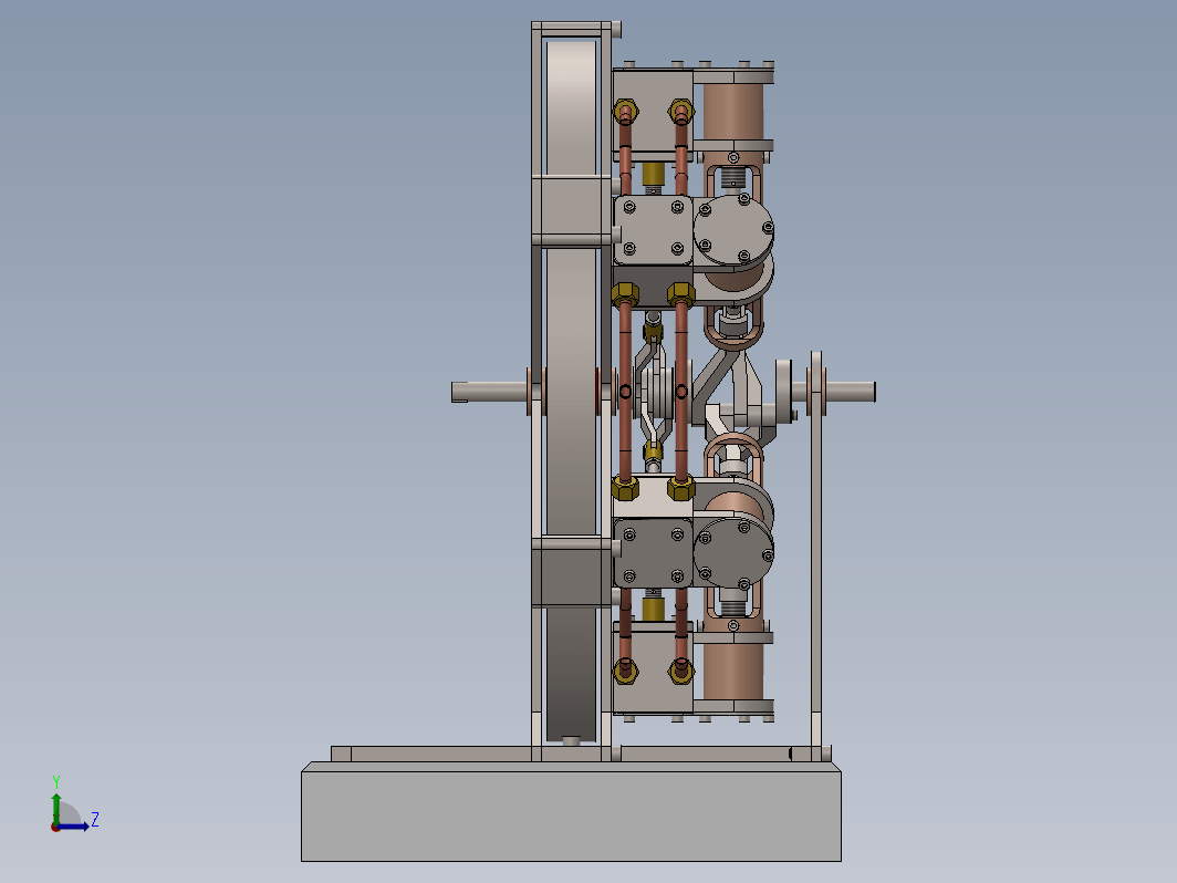 六缸径向蒸汽机 Six Cylinder Radial