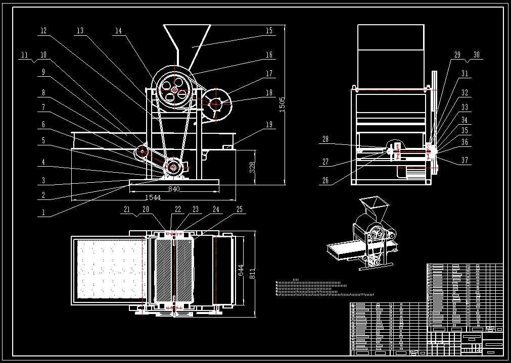 挤压式板栗脱壳机的设计三维SW2015无参+CAD+说明书