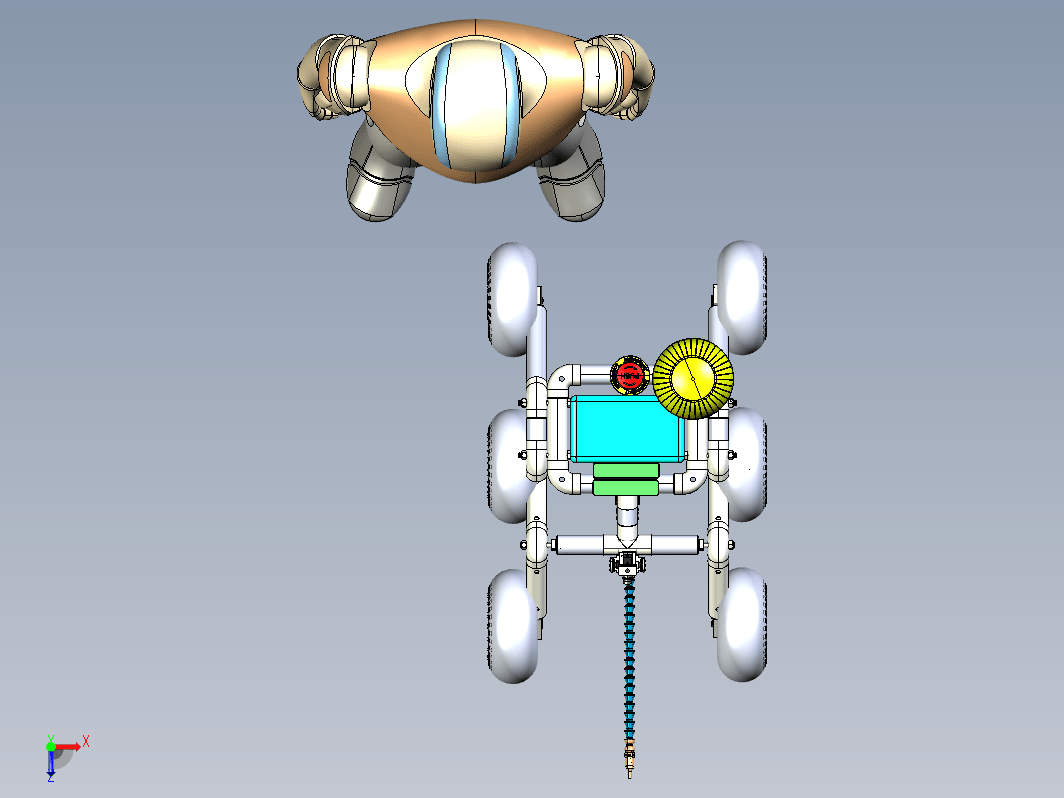 Unmanned ground vehicle六轮小车结构