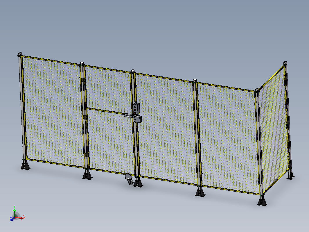 设备防护栏 机器人护栏，可编辑