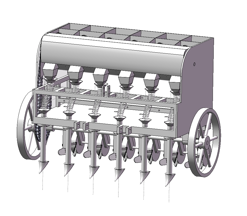 简单大蒜播种机三维SW2016无参
