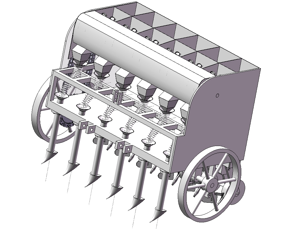 简单大蒜播种机三维SW2016无参