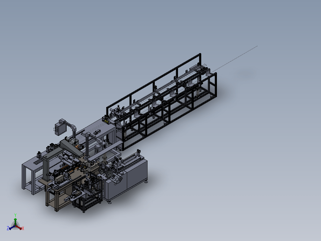 开料倒角一体机3D+工程图