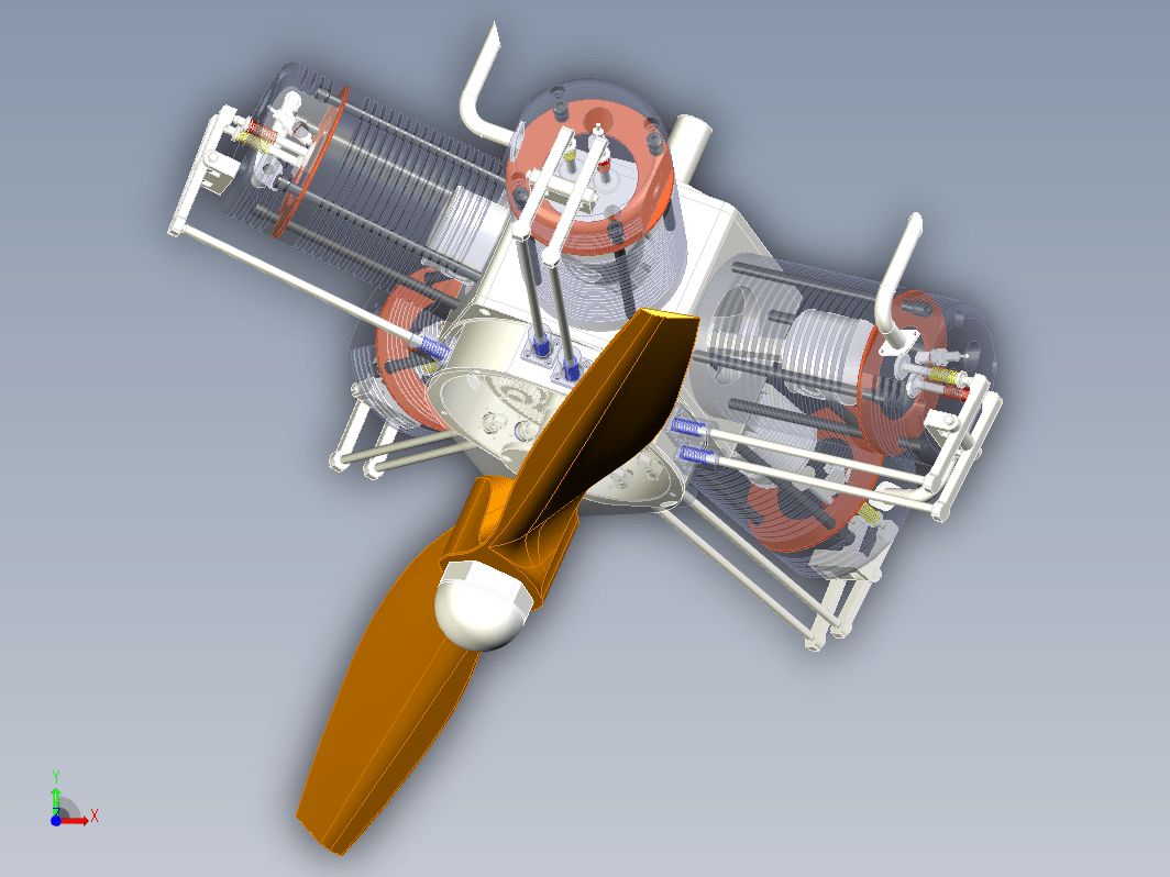 5缸径向发动机星形发动机 5 cylinder