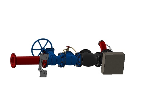 地下消防泵结合器三维SW2020带参