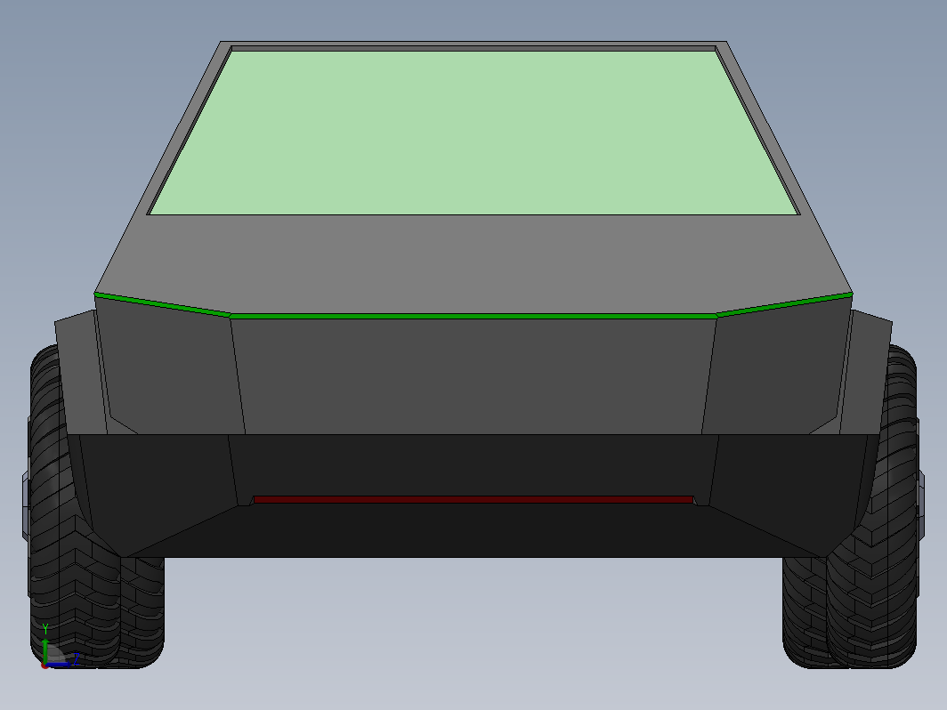 在Soliworks中设计的Cybertruck