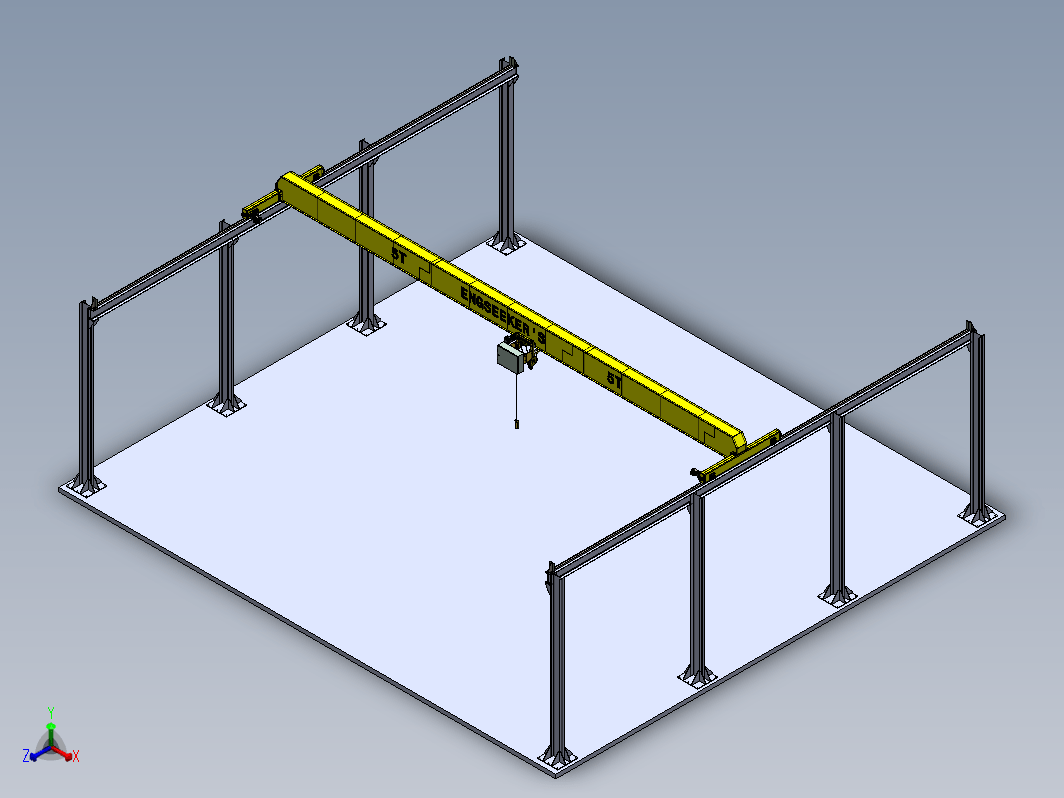 5吨桥式起重机三维模型