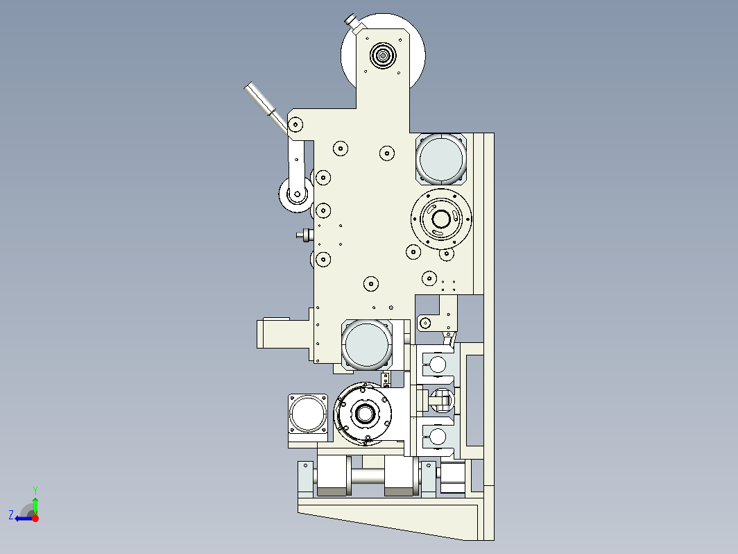 数控贴膜机构3D模型力透图