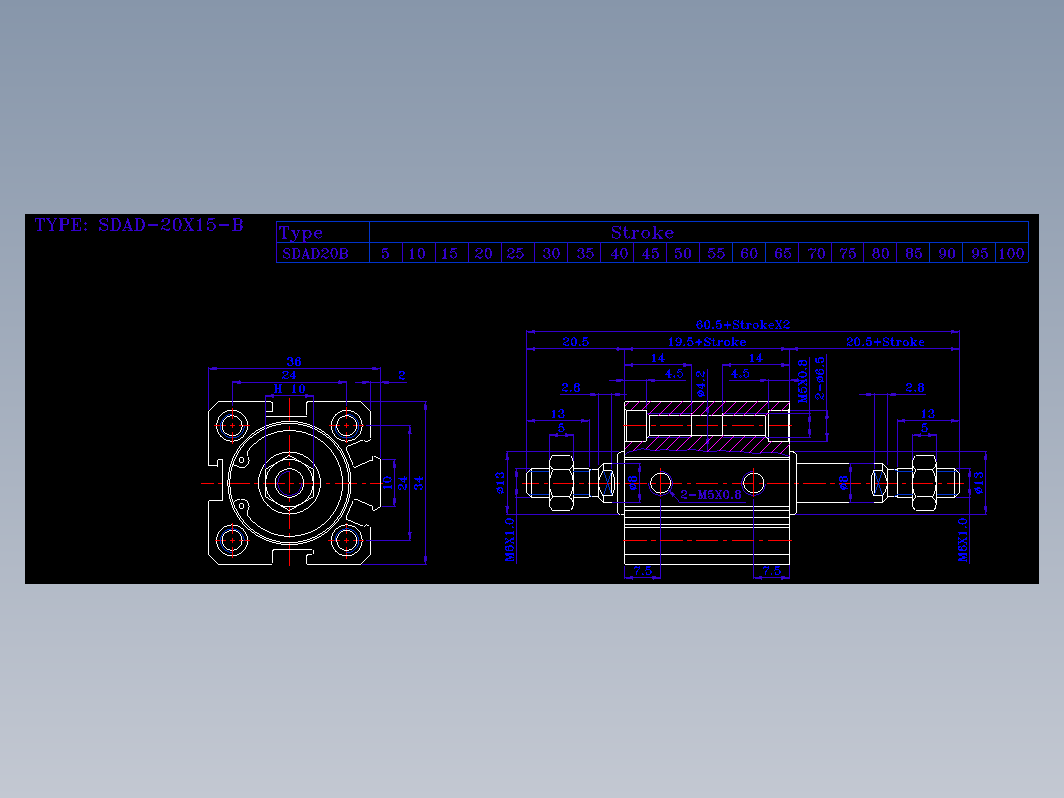 SDA气缸 83-SDAD-20-BZW