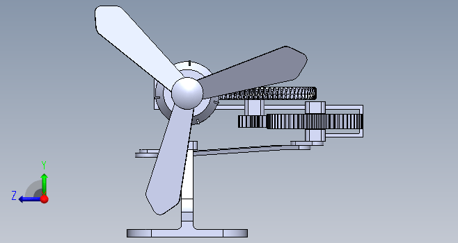 台式电风扇摇头装置机构三维SW2020带参+CAD+说明书