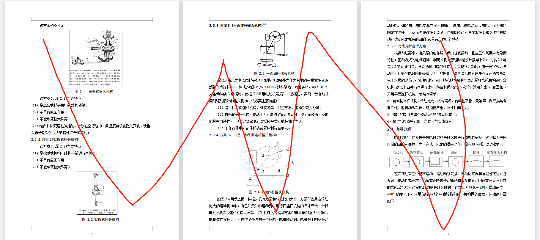 台式电风扇摇头装置机构三维SW2020带参+CAD+说明书