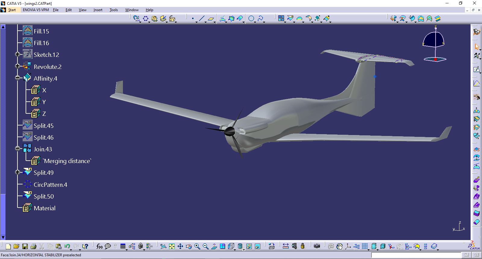 NACA DA50 RG 的飞机模型