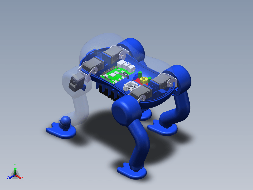 3月-obotic-dog四足机器狗模型sw2020可编辑