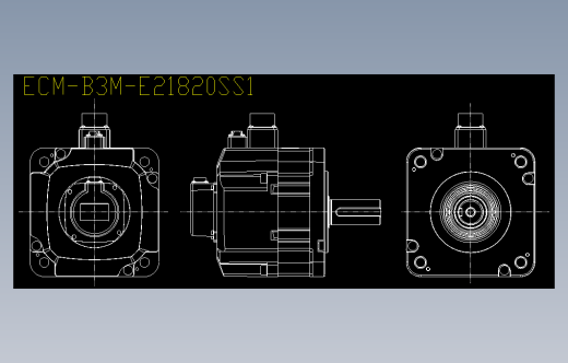 伺服电机2kW、3kW (中惯量)180框号系列机种图纸缩略图