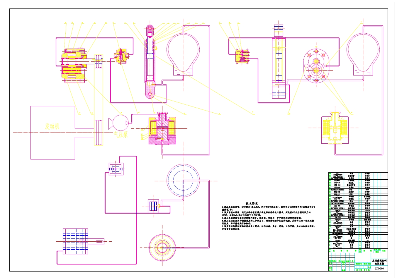 主动悬架比例液压系统设计+CAD+说明书