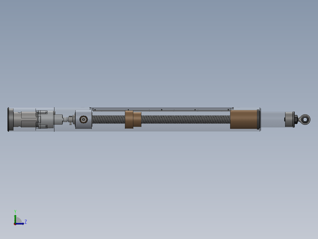 300mm行程电动推杆模型