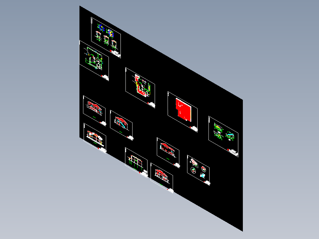 2层坡屋顶别墅建筑施工图