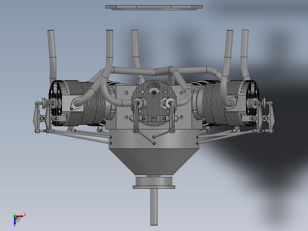 Motor Radial 5 Cilindros 5缸星型发动机