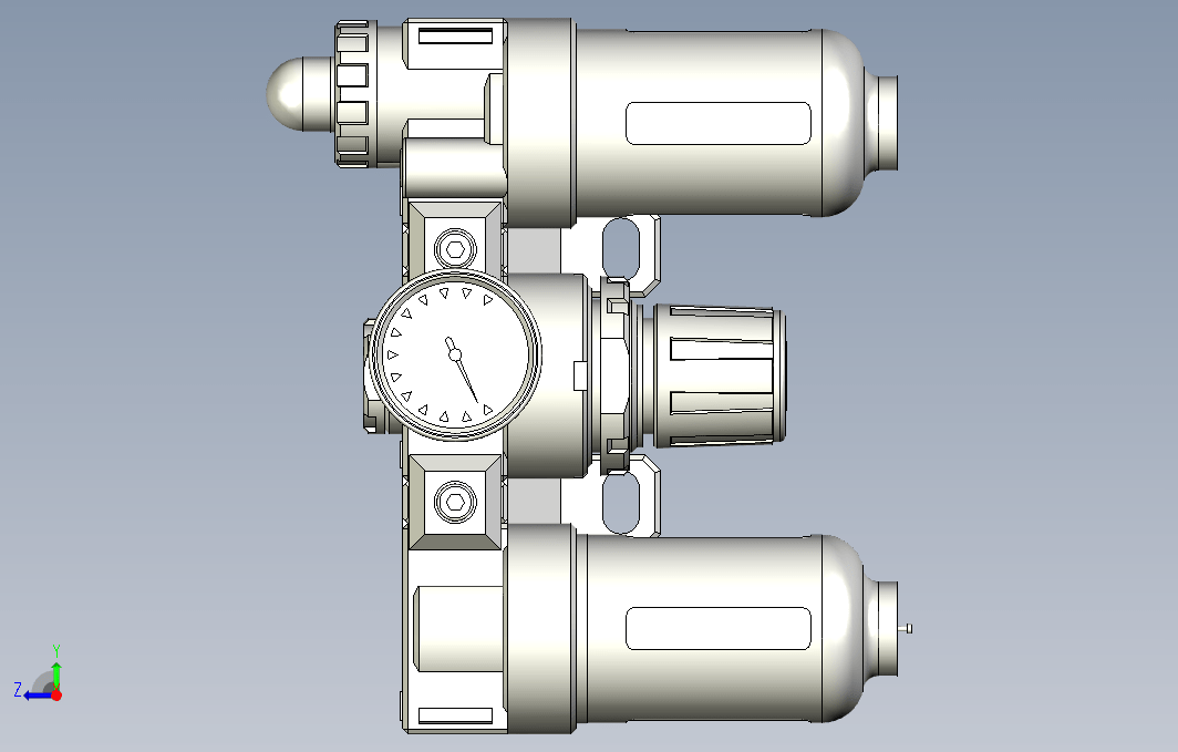 气源处理元件三点式组合3D-AC-200-H-BG系列