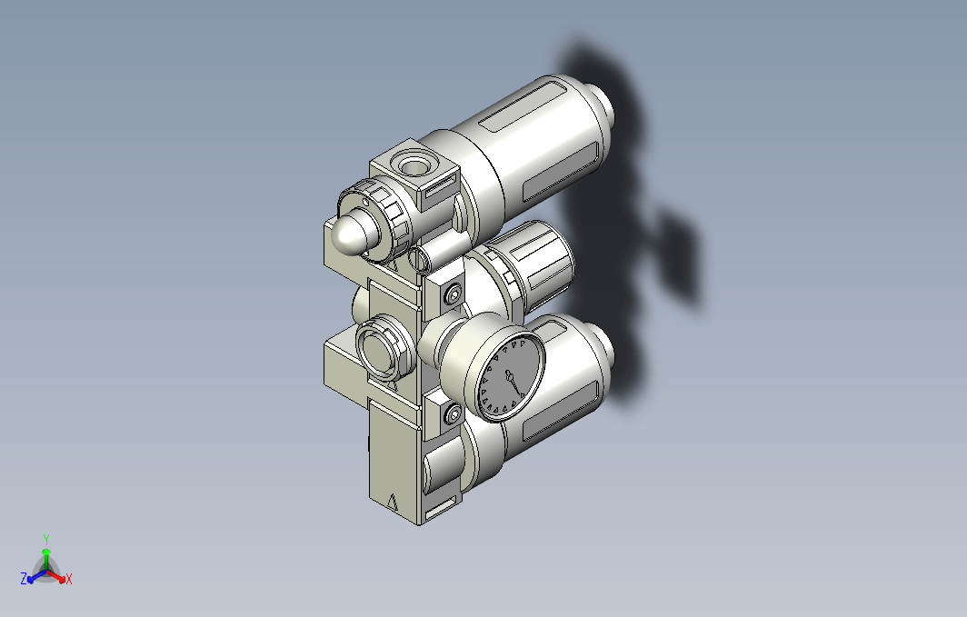 气源处理元件三点式组合3D-AC-200-H-BG系列