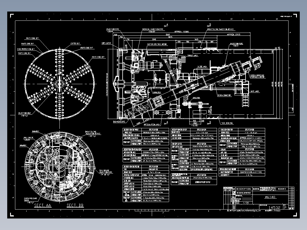 6140盾构总图CAD图纸