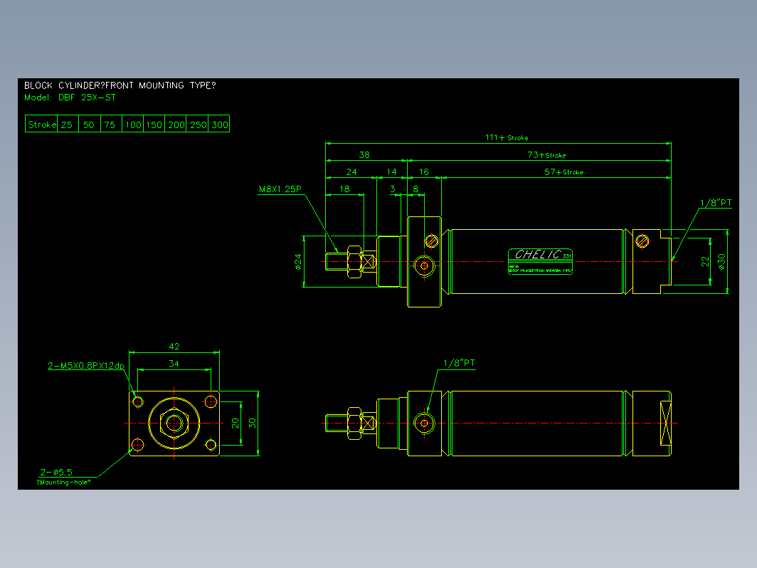 气缸 DBF25