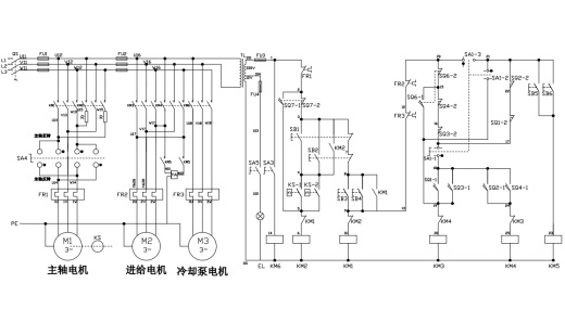 X62W铣床电气原理图缩略图