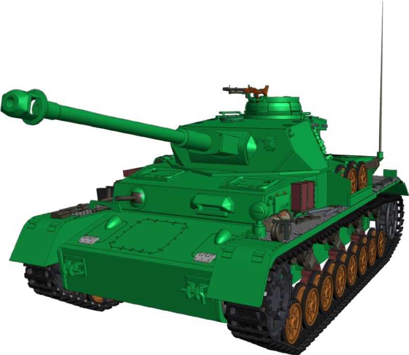 762二战德军四号坦克PROE设计