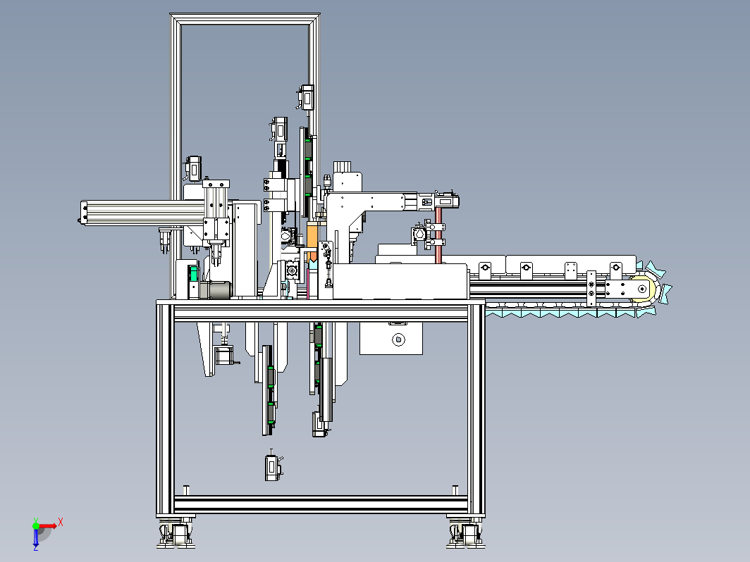 自动压入机，将钢管插入泡棉套里