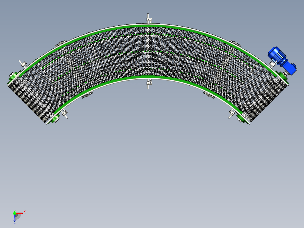 弧形输送机3D图 400mmx1500mmx1500mm