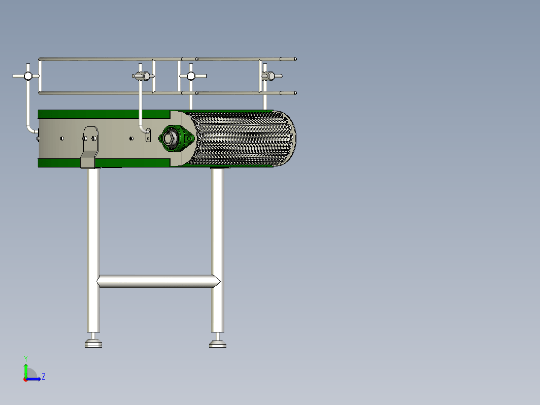 弧形输送机3D图 400mmx1500mmx1500mm