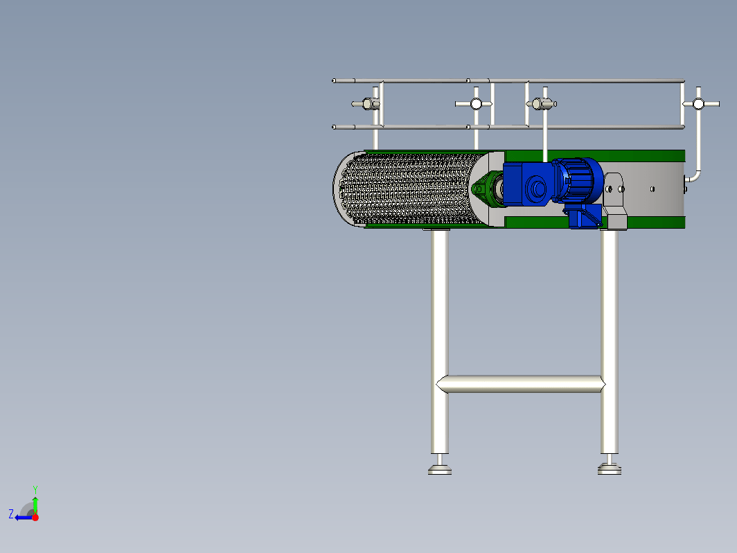 弧形输送机3D图 400mmx1500mmx1500mm