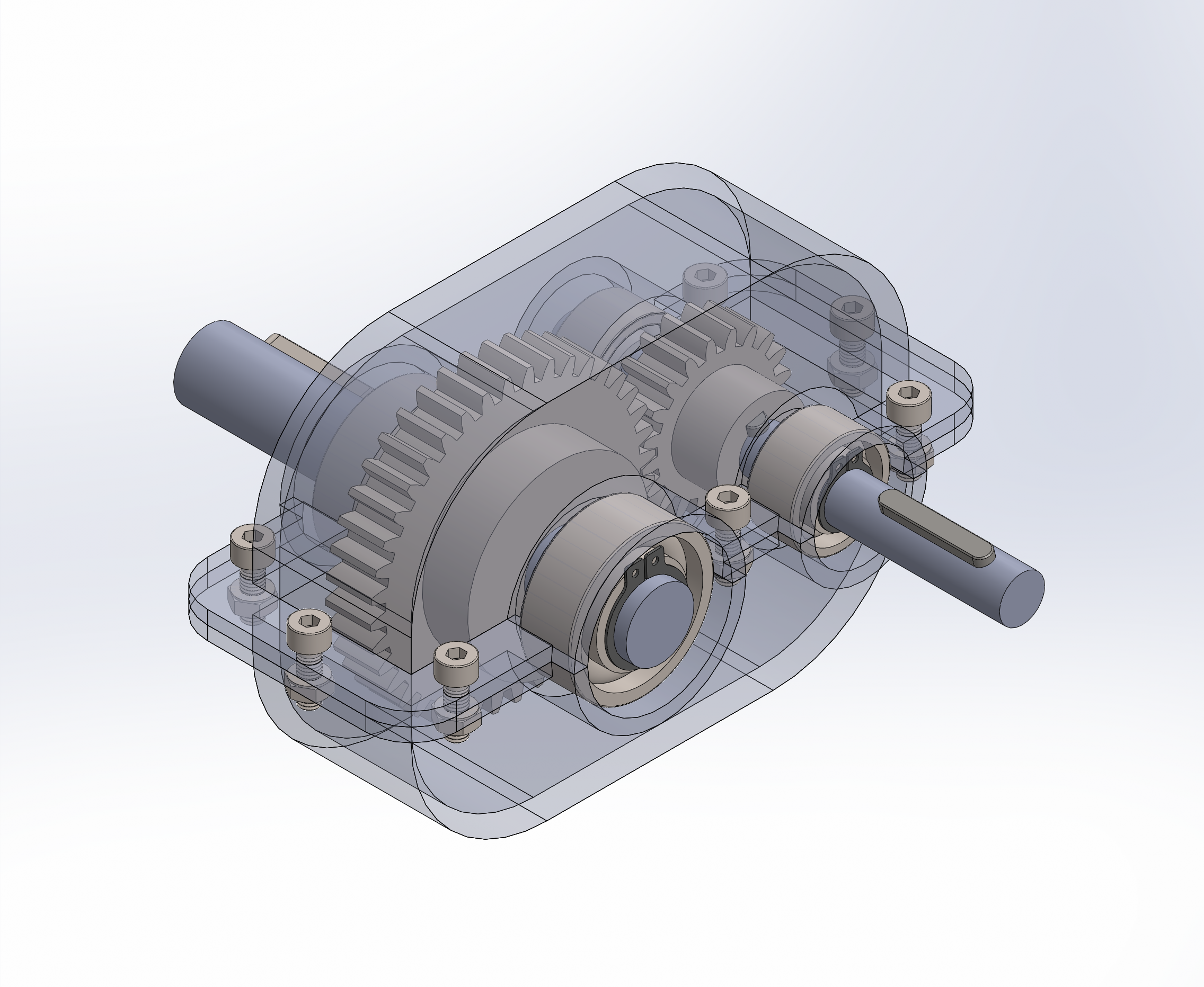 gearbox-296一级圆柱齿轮箱