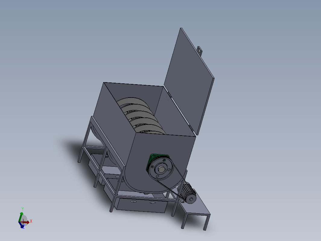 双螺旋饲料搅拌机的设计三维SW2011无参+CAD+说明书