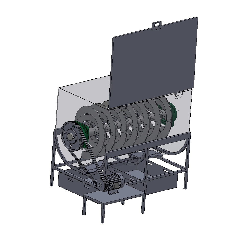 双螺旋饲料搅拌机的设计三维SW2011无参+CAD+说明书