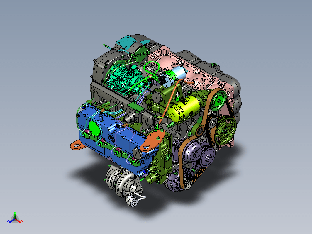 详细的JCB444TCA 93kW发动机