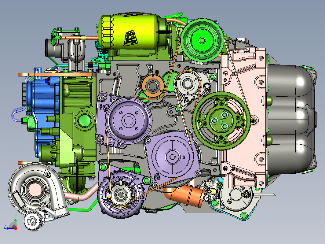 详细的JCB444TCA 93kW发动机