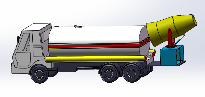 车载可移动式雾炮除霾机优化设计含三维SW+CAD+说明书