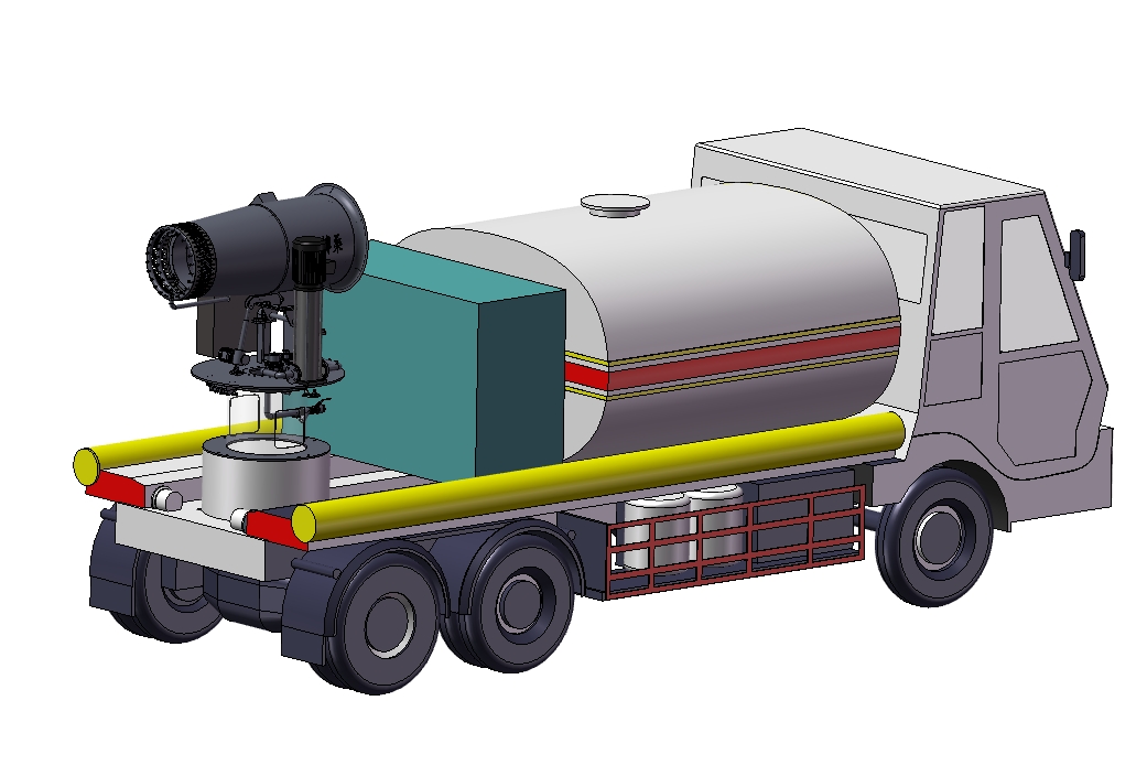 车载可移动式雾炮除霾机优化设计含三维SW+CAD+说明书