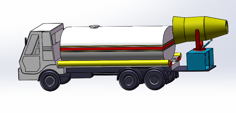 车载可移动式雾炮除霾机优化设计含三维SW+CAD+说明书