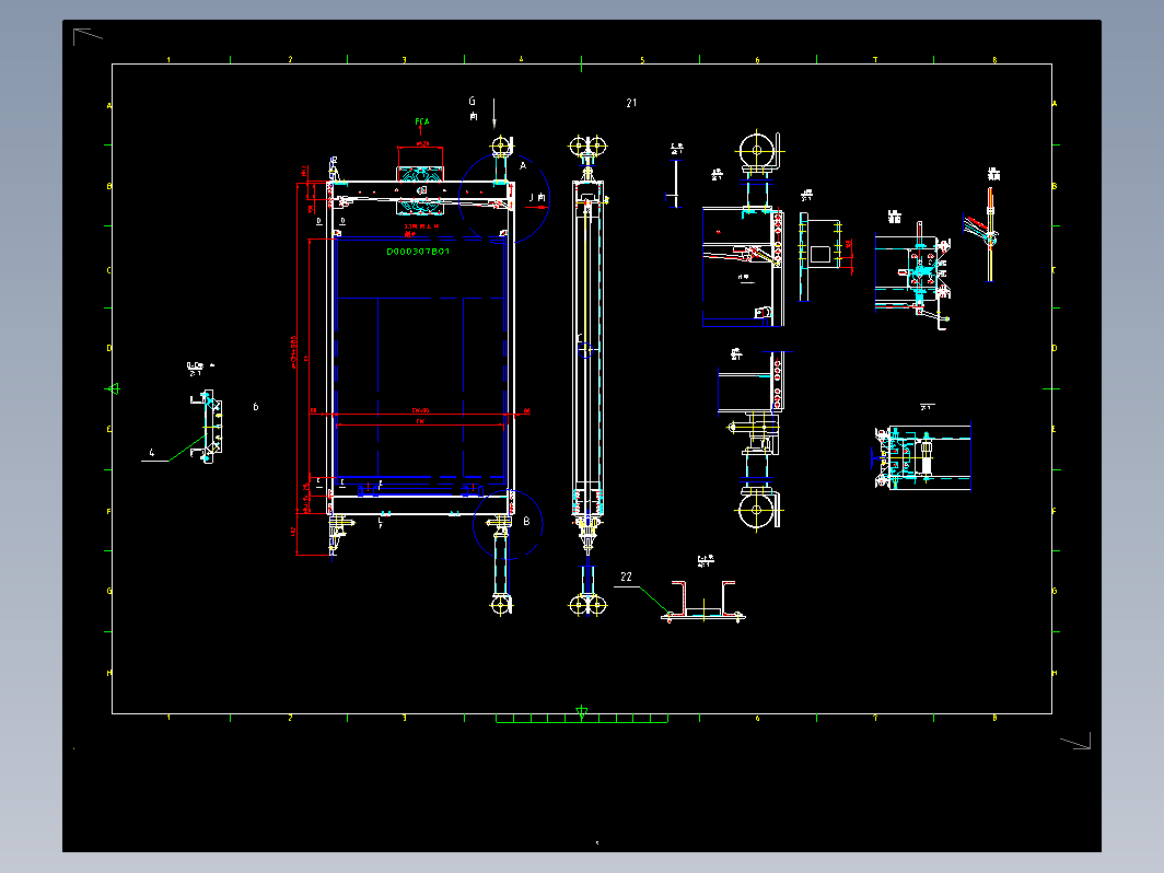 电梯轿架图纸